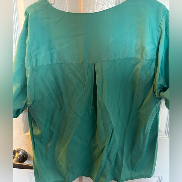 Frank & Oak Flutter Sleeve Blouse in Lagoon Blue - Picture 4 of 4